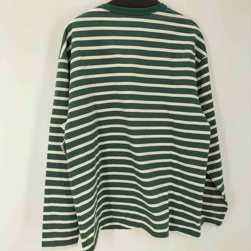 ザブラックアイパッチ THE BLACK EYE PATCH STRIPE BORDERED ストライプ ボーダー ロゴ 刺繍 L/Sカットソー ロンT メンズ JPN:XL