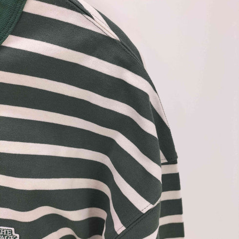 ザブラックアイパッチ THE BLACK EYE PATCH STRIPE BORDERED ストライプ ボーダー ロゴ 刺繍 L/Sカットソー ロンT メンズ JPN:XL