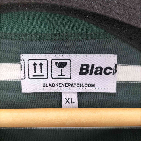 ザブラックアイパッチ THE BLACK EYE PATCH STRIPE BORDERED ストライプ ボーダー ロゴ 刺繍 L/Sカットソー ロンT メンズ JPN:XL