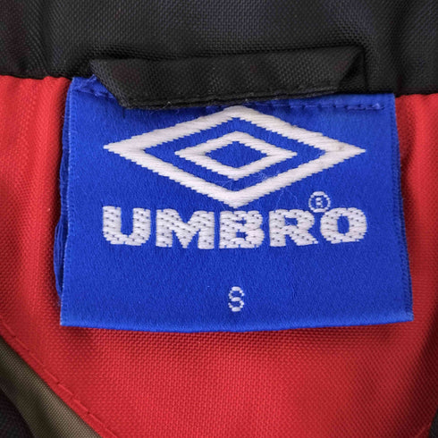 アンブロ UMBRO 90s 背面ロゴプリント 企業 チームロゴ ワッペンナイロンジャケット メンズ JPN:S