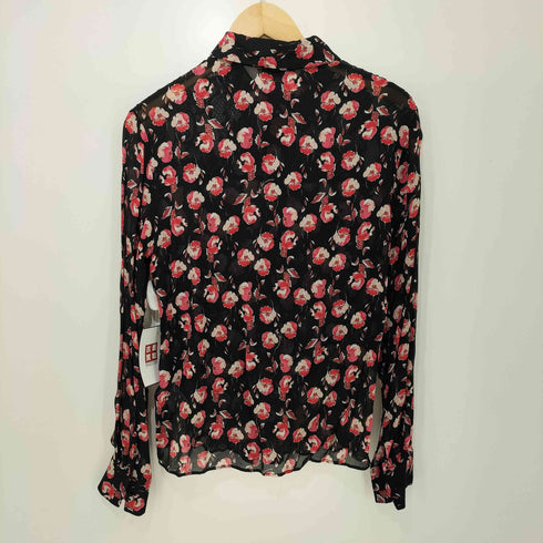 be Blumarine レーヨン100 花柄 レース切替 ブラウス レディース US:0-2