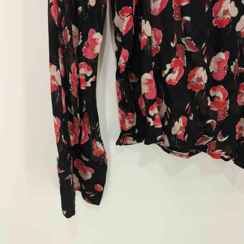 be Blumarine レーヨン100 花柄 レース切替 ブラウス レディース US:0-2