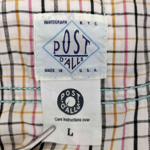 ポストオーバーオールズ POST OVERALLS USA製 グラフチェック L/S レギュラーカラーシャツ メンズ import:L