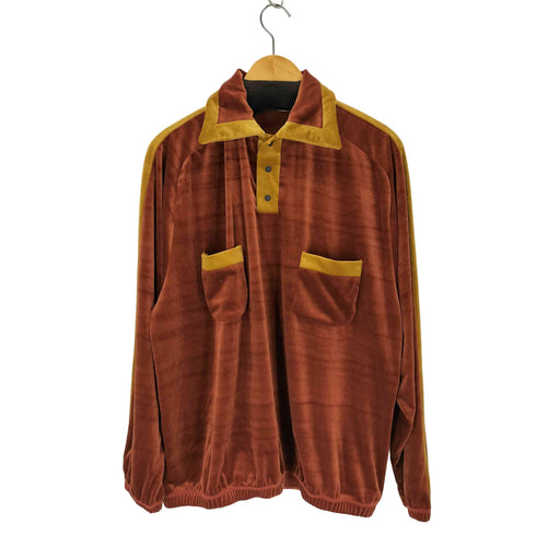 サスクワァッチファブリックス SASQUATCHfabrix. VELOUR RETRO L/S POLO メンズ JPN:L