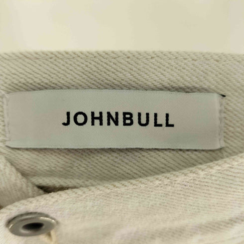 ジョンブル Johnbull ユナイト サスペンダー ワイドストレート ホワイトデニムパンツ レディース JPN:M