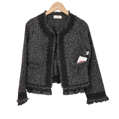 アクシーズファム axes femme ノーカラーツイードジャケット レディース JPN:M