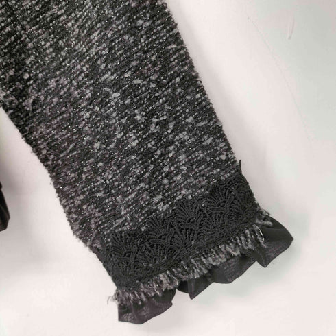 アクシーズファム axes femme ノーカラーツイードジャケット レディース JPN:M