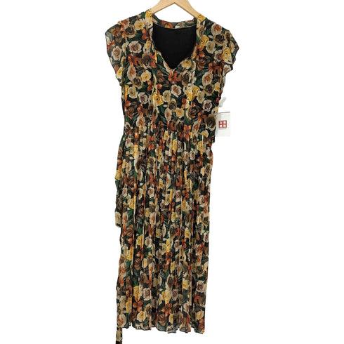 yitaly style フラワープリントプリーツdress レディース