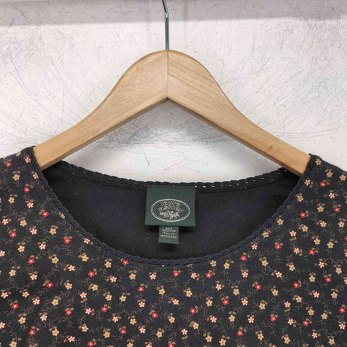ローラアシュレイ LAURA ASHLEY 花柄カットソー コットントップス レディース import:M