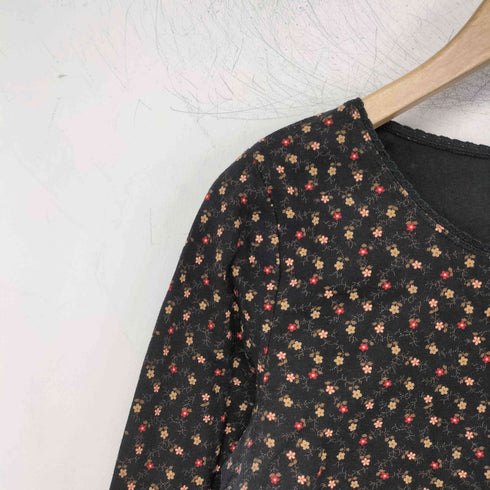 ローラアシュレイ LAURA ASHLEY 花柄カットソー コットントップス レディース import:M
