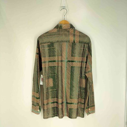 70S アセテート ナイロン ランダムストライプ レギュラーカラーシャツ メンズ import:L