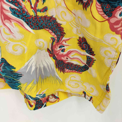 サンサーフ SUN SURF RAYON HAWAIIAN SHIRT TEAM OF DRAGONS フロントボタン アロハシャツ メンズ M