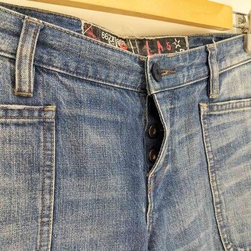 ラルフローレン RALPH LAUREN 90-00S フロントポケット ボタンフライ ワイド バキー デニムパンツ レディース 11
