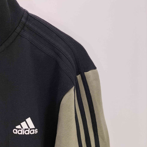 アディダス adidas パフォーマンス ロゴ スウェット地 バイカラー 3ライン フルジップ ジャケット ジャージ メンズ JPN:M