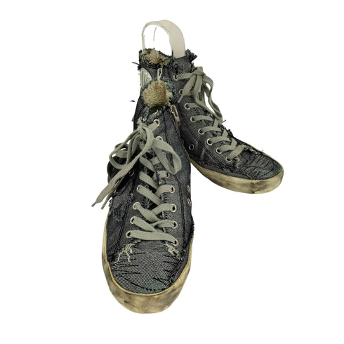ゴールデン グースデラックスブランド golden goose deluxe brand FRANCY サイドジップ ダメージ ハイカットスニーカー レディース
