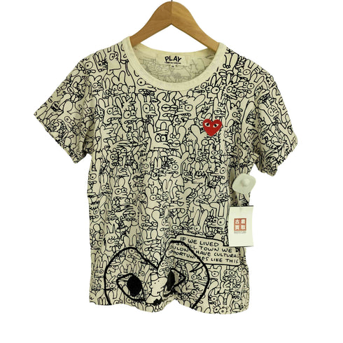 プレイコムデギャルソン PLAY COMME des GARCONS AD2011 Matt Groening 総柄 S/S Tシャツ メンズ JPN:M