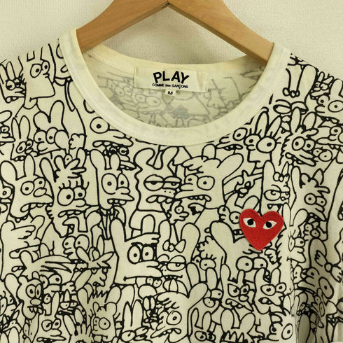 プレイコムデギャルソン PLAY COMME des GARCONS AD2011 Matt Groening 総柄 S/S Tシャツ メンズ JPN:M