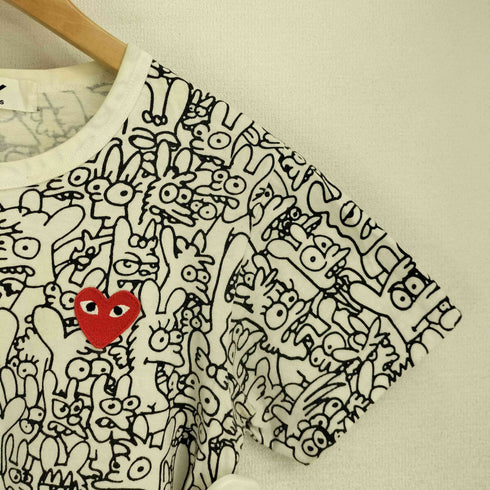 プレイコムデギャルソン PLAY COMME des GARCONS AD2011 Matt Groening 総柄 S/S Tシャツ メンズ JPN:M