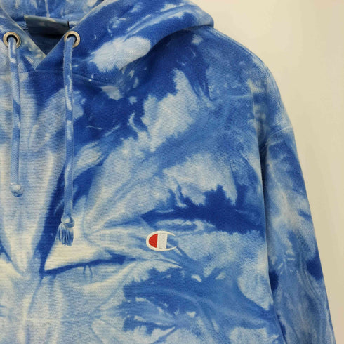 チャンピオン Champion REVERSE WEAVE 00s タイダイ柄 ロゴ刺繍 プルオーバーパーカー メンズ import:XL