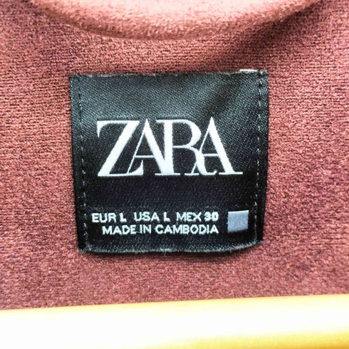 ザラ ZARA FAUX SUEDE JACKET フェイク スエード ジャケット レディース import:L