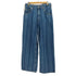 ザラ ZARA RELAXED FIT STRIPED Denim PANTS リラックス フィット ストライプ デニム パンツ レディース 38