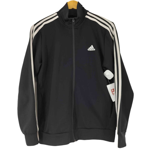 アディダス adidas ブラックスリーストライプストラックジャケット メンズ import:M
