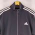 アディダス adidas ブラックスリーストライプストラックジャケット メンズ import:M