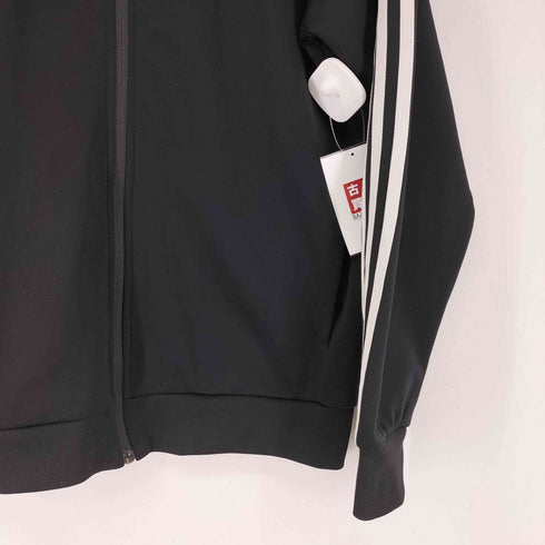 アディダス adidas ブラックスリーストライプストラックジャケット メンズ import:M