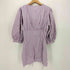 ザラ ZARA MINI GINGHAM CHECK DRESS PUFF SLEEVES LIGHT MAUVE ミニ ワンピース レディース import:M