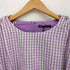 ザラ ZARA MINI GINGHAM CHECK DRESS PUFF SLEEVES LIGHT MAUVE ミニ ワンピース レディース import:M