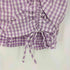ザラ ZARA MINI GINGHAM CHECK DRESS PUFF SLEEVES LIGHT MAUVE ミニ ワンピース レディース import:M