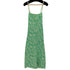 ザラ ZARA GREEN ANIMAL PRINT JACQUARD KNIT SLEEVELESS DRESS アニマル 柄 ニット ワンピース レディース import:L