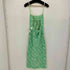 ザラ ZARA GREEN ANIMAL PRINT JACQUARD KNIT SLEEVELESS DRESS アニマル 柄 ニット ワンピース レディース import:L