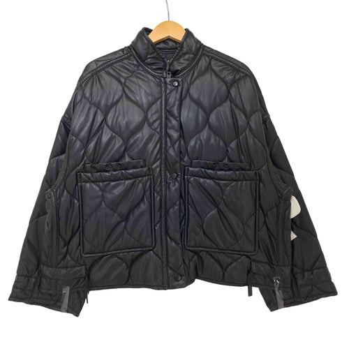 ザラ ZARA キルティング フェイクレザー パフ ジャケット レディース import:M