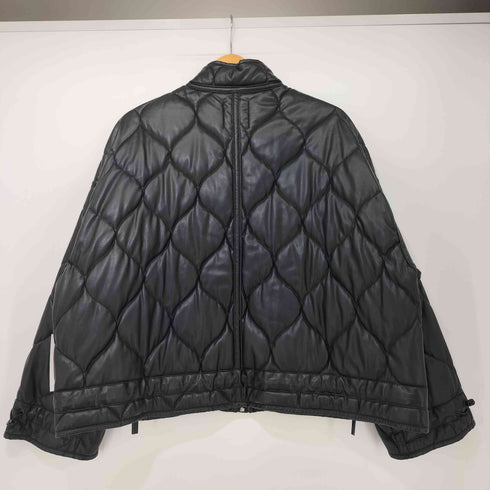 ザラ ZARA キルティング フェイクレザー パフ ジャケット レディース import:M
