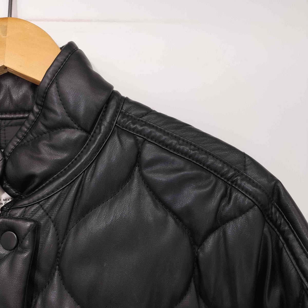 ザラ ZARA キルティング フェイクレザー パフ ジャケット レディース