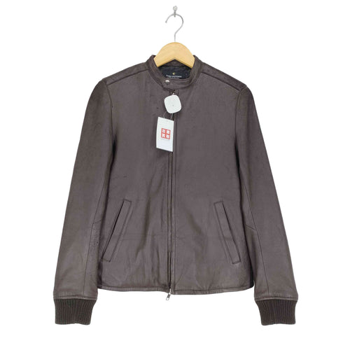 ナノユニバース NANO universe lamb leather ラムレザーシングルライダースジャケット メンズ 42