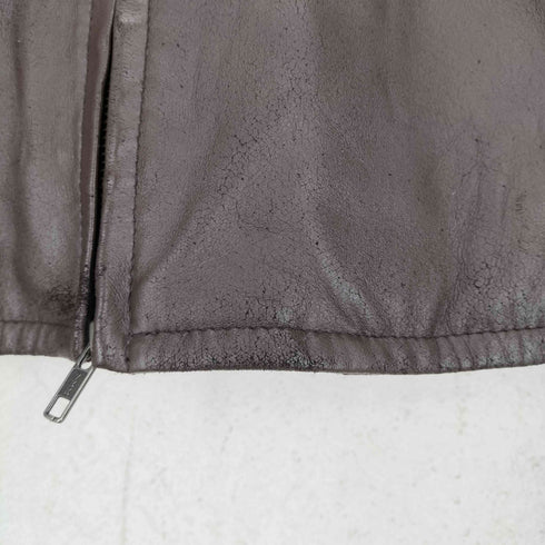 ナノユニバース NANO universe lamb leather ラムレザーシングルライダースジャケット メンズ 42