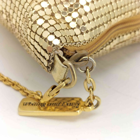 WHITING AND DAVIS METALLIC CHAIN MINI BAG レディース