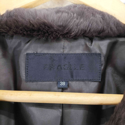 FRAGILE rabbit fur ラビットファー切替ダウンジャケット レディース 38