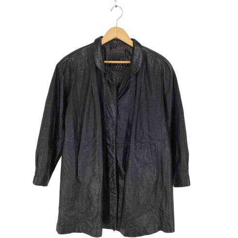 JINDO real leather リアルレザー比翼ハーフコート レディース 13