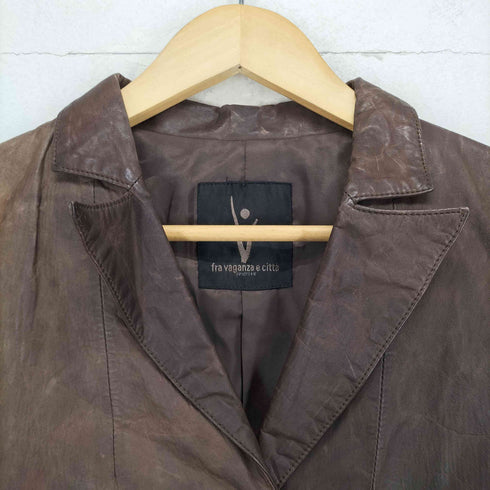 fra vaganza e citta cow leather カウレザー1Bテーラードジャケット レディース