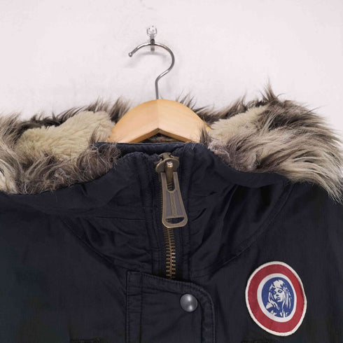 ヒステリック HYSTERIC PRIMALOFT ファー付中綿モッズコート レディース F