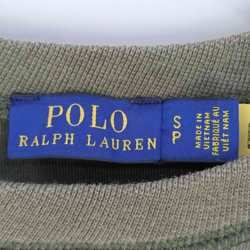 ポロラルフローレン POLO RALPH LAUREN ポニー刺繍 Vガゼット クルーネック スウェット レディース import:S