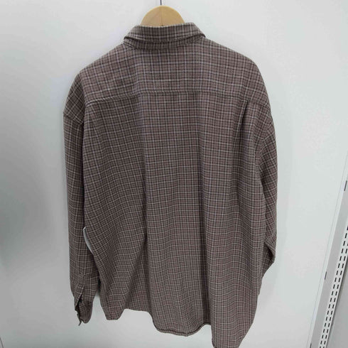 ギャップ Gap 90S 白タグ コットン レーヨン L/S チェック シャツ メンズ import:XL