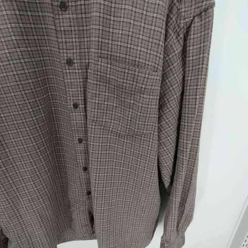 ギャップ Gap 90S 白タグ コットン レーヨン L/S チェック シャツ メンズ import:XL
