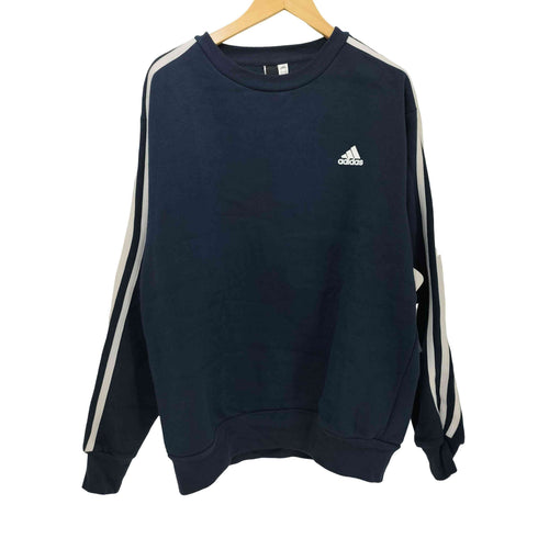 アディダス adidas Essentials 3-Stripes Crew Sweatshirt エッセンシャル 3ストライプ クルースウェットシャツ メンズ import:XL