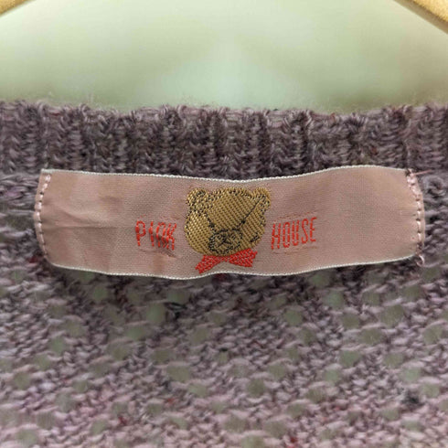 ピンクハウス PINK HOUSE テディコサージュ付きひなぎ モチーフカーディガン レディース