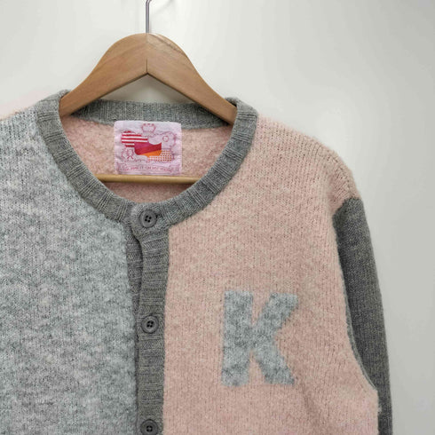 カールヘルム Karl Helmut ロゴ編み切り替えカーディガン レディース