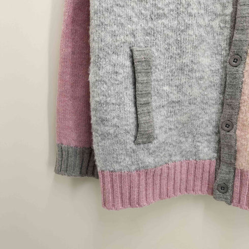 カールヘルム Karl Helmut ロゴ編み切り替えカーディガン レディース